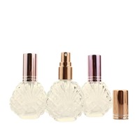 Détail 15ml clair créativité parfum vaporisateur bouteille en verre or Rose/argent bouchon pour crème pour le visage et utilisation de brume cosmétique