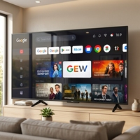 TV LED Smart TV 43 Inci 4K UHD Google TV Dolby Vision WiFi Bluetooth untuk Keluarga dan Hotel