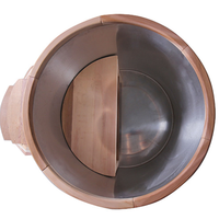 ICEGALAX New Trend Red Cedar Wood Cold Plunge Eimer Pod Holz und Edelstahl Eis badewanne Luxus Eisbad Barrel