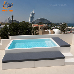 Jacuzzi de Fibra de Vidrio de Lujo, Piscina Pequeña, Spa, Piscina de Inmersión, Piscina Elevada de Fibra de Vidrio para Patio Trasero, Azotea o Exterior - Product Image 2