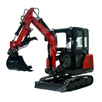 YB30 Tier 4 EPA Mini ekskavatör 3000kg otomatik DEF içermeyen motor yakıt tasarrufu paletli ekskavatör ile boşta kazıcı 1 yıl garanti