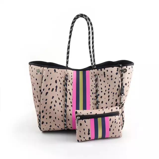 Hot Sale Fashion Travel Neoprene Multipurpose womens handbag Beach Bag Tote