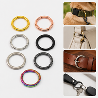 Anneau en métal rose doré pour colliers d'animaux, sangles de sacs et accessoires de maroquinerie