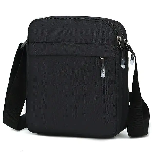 Low Cheap Men's Shoulder Bag Black Small Square Bag Outdoor Travel Mobile Phone Pocket For Men Crossbody Messenger Bag