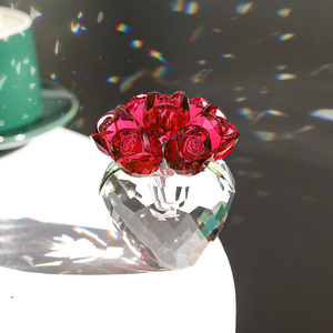 Regalos de Flores de Cristal para Mamá, Esposa, Novia, Adornos de Flores de Cristal para el Hogar, la Oficina, la Mesa, Pisapapeles - Product Image 4