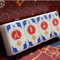 Rak Matras Ubin Mahjong Akrilik Kustom Berukir, Set Mahjong Sapphire Blue Legacy 2026 Pola Kustom untuk Hadiah Rumah