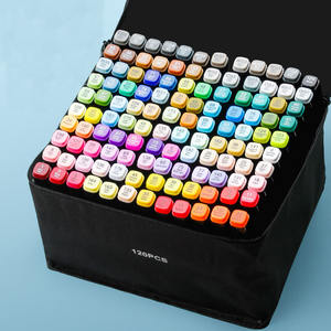 China Preis Hohe Qualität 80 Farben Wasser basierter Doppel end kopf Dual Tip Art Drawing Alkohol Industrie Permanent Marker Pen - Product Image 5