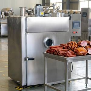 Machine à fumer la viande avec contrôle PLC automatique et interrupteur d'arrêt d'urgence, pour saucisses, <span class=keywords><strong>jambon</strong></span>, hanche, brisket, côtes et poulet - Product Image 4