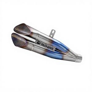 NlkHanm Nouveau Kit de Silencieux d'Échappement <span class=keywords><strong>Moto</strong></span> en Alliage de Titane Forgé Nid d'Abeille Slip-On pour Kawasaki ZX6R 2021-2024 Rétrofit/Amélioration - Product Image 4