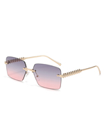 Twooo T1551 Nouvelles lunettes de soleil mode sans monture Fil métallique Carré Lunettes unisexes à la mode