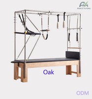 Cama de Pilates Cadillac Profesional de Madera de Roble para Entrenamiento Adaptativo de Atletas Post-Lesión y Rehabilitación Clínica, Equipo de Pilates y Yoga de Excelencia