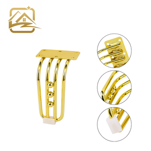 Fournisseurs d'usine en gros : Pieds de canapé dorés de 15 cm, type griffe avec bille en acier, pieds de meubles modernes pour salon - Product Image 2