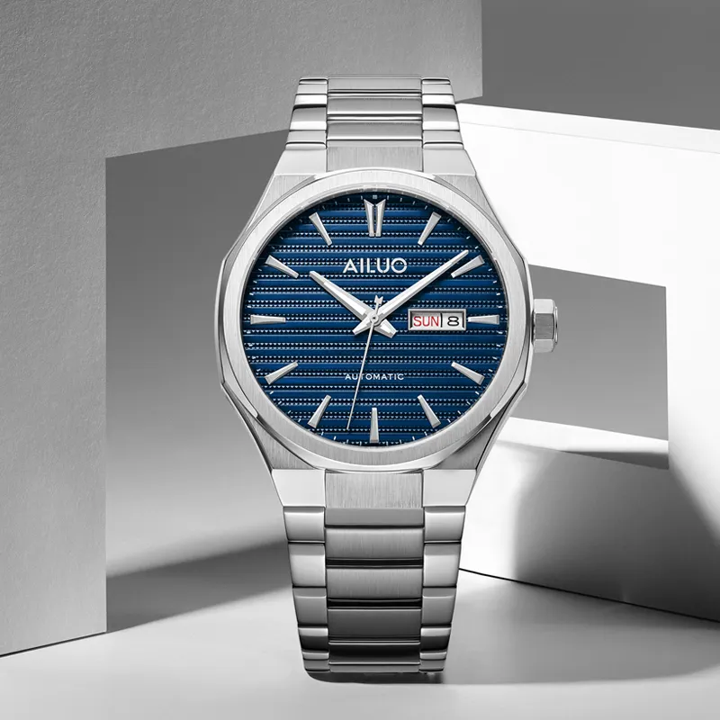 독점 대리점 브랜드 시계 새로운 블랙 세련된 방수 손목 자동 시계