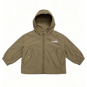Nouvelle veste à capuche unie pour enfants 2026 - Blouson coupe-vent léger avec poches fonctionnelles pour garçons et filles - Product Image 1