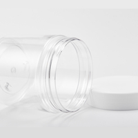 Bocaux en plastique avec couvercle 200ml 250ml 300ml 500ml PET transparent pour l'emballage alimentaire Conserves Gâteau Bonbons Sucre Biscuits