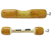 Aufblasbares PVC-Wasserstoßstangen-Set für den Außenpool mit Holzmuster, für Erwachsene und Kinder, 100-500 kg Tragkraft, für Zuhause