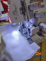 Machine à coudre surjeteuse multifonction professionnelle 4 fils avec LED pour le matelassage, les serviettes, les chaussettes, les sacs et les projets DIY
