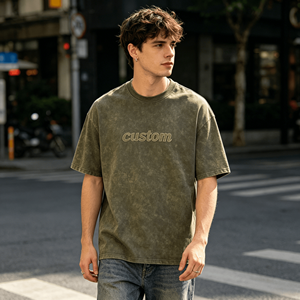 เสื้อยืดผู้ชายทรงโอเวอร์ไซส์ พิมพ์ลายกราฟิก ผ้าคอตตอนหนา 300 กรัม สไตล์วินเทจ แฟชั่นไซส์ใหญ่พิเศษ - Product Image 2