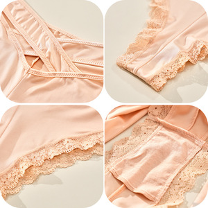 Culottes unies grande taille pour femmes SMOOTH, sexy, avec dentelle, respirantes, conviennent jusqu'à 140 kg pour les femmes courbées - Product Image 4