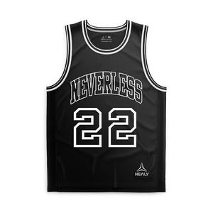 ヴィンテージ風白と青のバスケットボールジャージデザイン キッズバスケットボールユニフォーム - Product Image 5