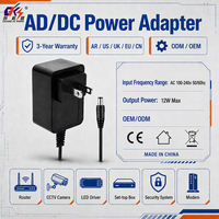Fuente de Alimentación de Pared AC/DC Personalizable de 12V 1A con Enchufe Estadounidense para Router, Decodificador, Almohada de Masaje, Suministro Directo de Fábrica