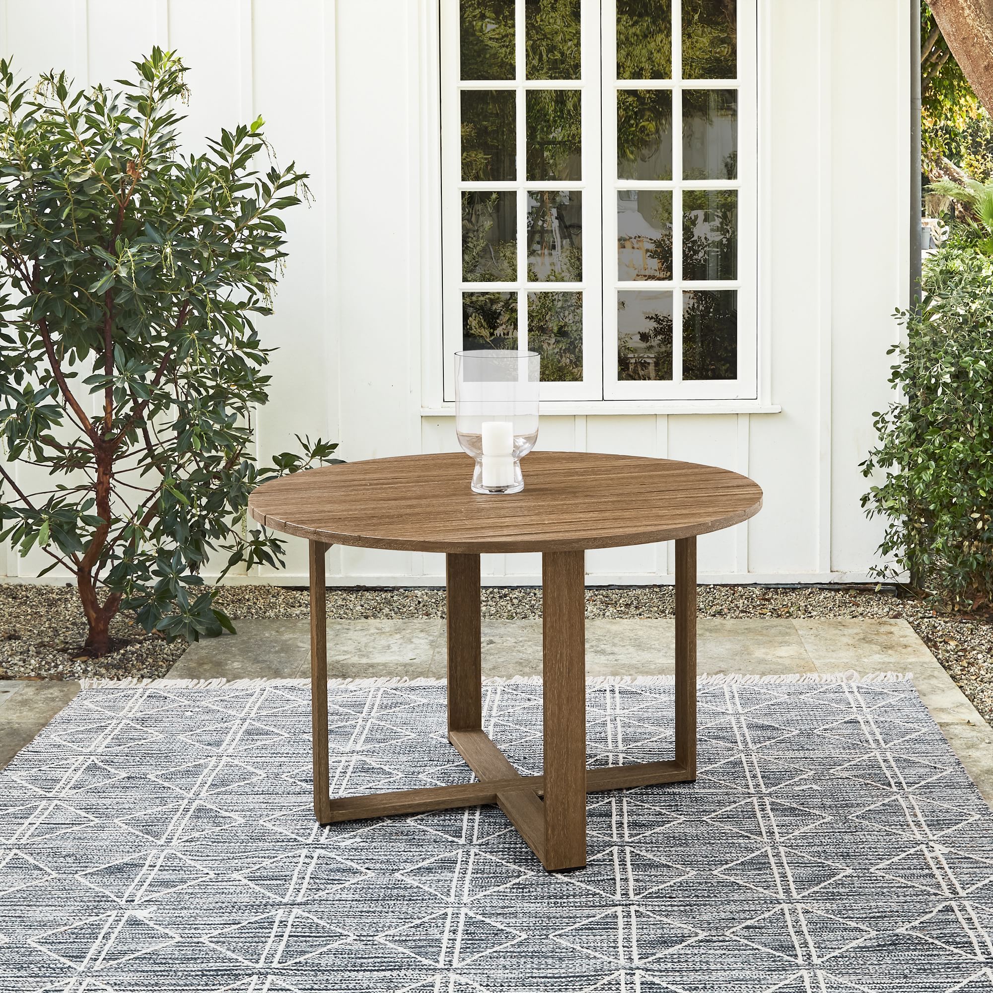 Luxury Modern Garden outside patio table Teak furniture foldable  dining tables