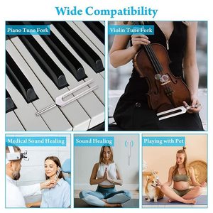Diapason Jiayuan en alliage d'aluminium 128Hz 528Hz pour piano, violon, sonothérapie et jeux avec animaux - Product Image 1