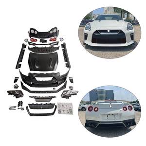 Kit de alta calidad para <span class=keywords><strong>Nissan</strong></span> <span class=keywords><strong>GTR</strong></span> 2008-2016 actualización R35 <span class=keywords><strong>GTR</strong></span> 2017 spoiler faro cuerpo kit piezas con faro y lámpara trasera - Product Image 1