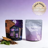 Sac en Mylar Noir Mat/Gravé au Laser Personnalisé 3,5g – Pochette Minimaliste et Sophistiquée Anti-Odeur avec Fermeture Éclair Sécurisée pour Enfants