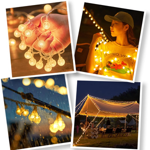 IP44 Étanche Extérieure <span class=keywords><strong>Solaire</strong></span> LED Chaîne Bulle Boule Lumières Cuivre Jardin Éclairage Décoratif <span class=keywords><strong>De</strong></span> Noël - Product Image 6