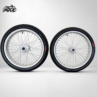 Kit de Ruedas Supermoto de 17 Pulgadas, Juego Completo de Ruedas con Neumáticos de Carretera, Surron Light Bee X LBX, Cromado Plateado, Mejora para Motocicleta Eléctrica Todoterreno
