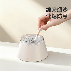 FaSoLa Disposable Ashtray Round Plastic With Foaming Soot Absorbent Household Daily Necessity - Product Image 1