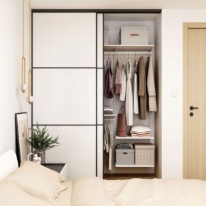 Pintu Lemari OSB Kontemporer yang Dapat Diperpanjang, Dapat Dikunci, dan Hemat Ruang untuk Kamar Tidur - Product Image 5