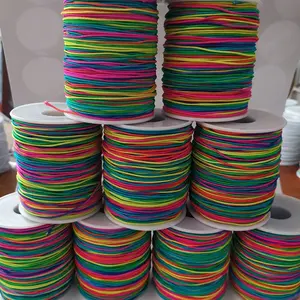 Wholesale1.5mm متعدد الألوان الكورية الشمع الموضوع خيط حياكة بوليستر قلادة سوار حبل مضفر اكسسوارات