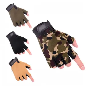 Venta al por mayor de ejercicio físico personalizado Cool Fighting Sword camuflaje gimnasio deportes tácticos guantes de medio dedo - Product Image 1