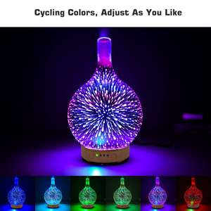 Online alışveriş abd 100ml renkli ışıklar ev dekoratif ultrasonik nemlendirici piezoelektrik dönüştürücü - Product Image 3