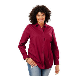 Diseños de blusa de manga larga de talla grande para camisetas y blusa de <span class=keywords><strong>mujer</strong></span> gorda Promoción Camisa a rayas holgada - Product Image 2