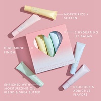 Coffret de baume à lèvres végétalien, pastèque, miel, vanille, menthe, Mai Tai, baies tropicales, coffret cadeau