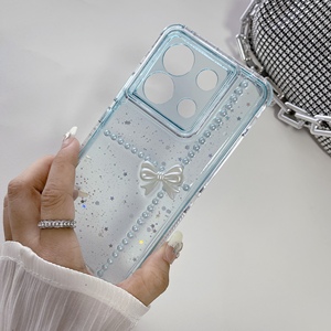Para 17 Pro Max 3 en 1 <span class=keywords><strong>Pearl</strong></span> & Diamond Design PC + TPU Funda de teléfono impermeable a prueba de golpes por YIRONG - Product Image 6