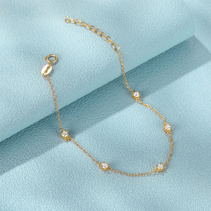 <b>CANNER</b> 925 Silver Classic Simple Interval 5A Zircon Ladies Wedding Bracelet Daily Wear Bracelet Gift for Women 18K - Product Image 3