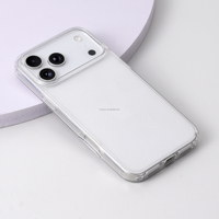 Coque de téléphone portable 2-en-1 transparente en TPU+PC pour iPhone 17 Pro Max – Protection antichoc transparente avec dos translucide coloré