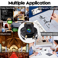   Caméra USB 4K, webcam USB, sortie simultanée H.265, module de caméra USB avec objectif fisheye à 180 degrés pour l'enseignement