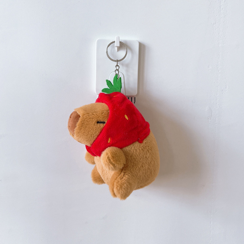 Porte-clés chapeau fraise 10cm