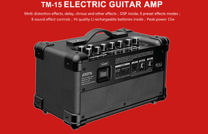 Artiste-amplificateur Portable 15W avec batterie Rechargeable intégrée, pour <span class=keywords><strong>guitare</strong></span> <span class=keywords><strong>électrique</strong></span>, Interface de Microphone, <span class=keywords><strong>prix</strong></span> de gros, livraison gratuite - Product Image 6