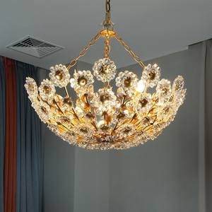 Lámpara colgante de cristal de estilo americano nuevo, de hierro y acrílico, de lujo ligero para sala de estar, lámpara colgante de alta gama para dormitorio - Product Image 1