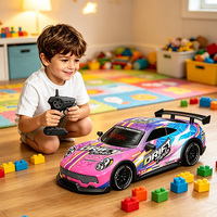 WGNRC DH666-83E Coche RC de Derrape a Escala 1/16, Juguetes de Coche de Carreras de Competición con Radiocontrol de 2.4Ghz, Juguetes de Coche RC con Neumáticos de Derrape 4WD