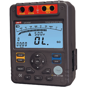 Testeur de résistance d'isolement UNI-T UT513A avec transfert de données USB, rétroéclairage LCD, sélection automatique de la plage et stockage - Product Image 3