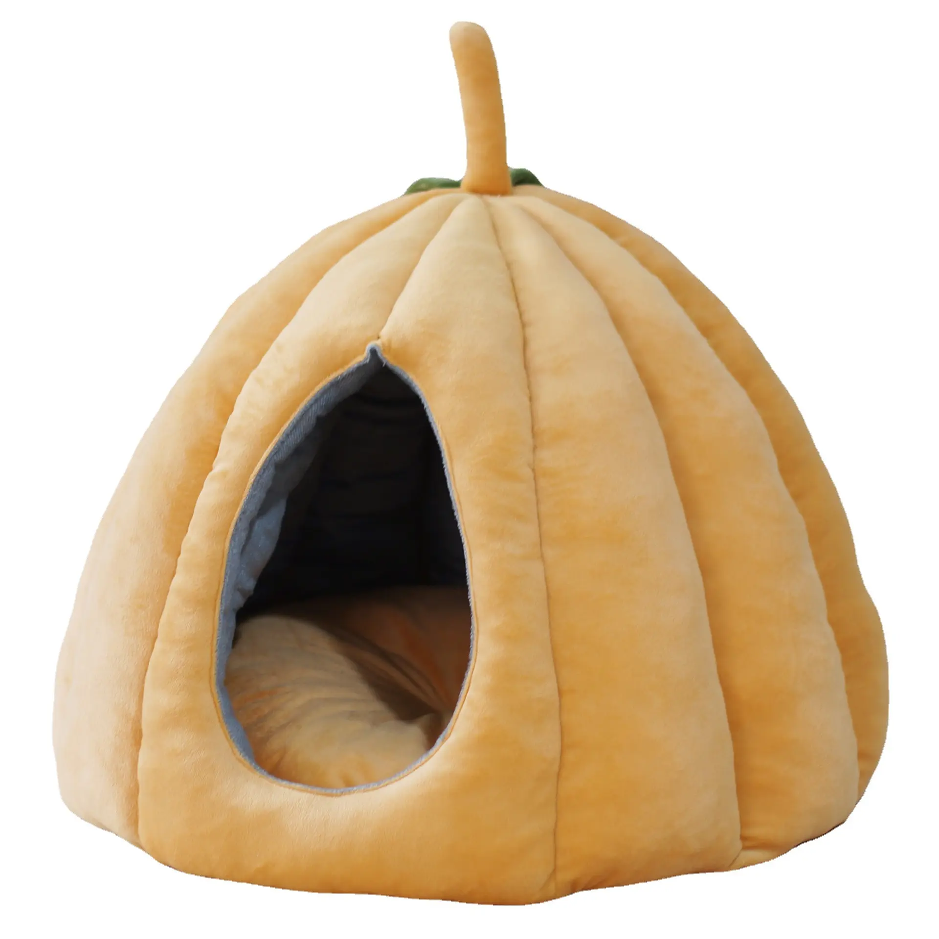 Tapis nid de chat confortable citrouille grotte en peluche chien literie lit canapé produit pour animaux de compagnie lit