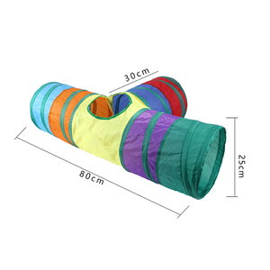 Vui vẻ có thể gập lại cầu vồng Mèo Đường hầm thân thiện với môi tương tác phong trào đồ chơi cho mèo con thiết kế dễ thương với nếp nhăn - Product Image 5