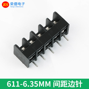 Bloque de Terminales de Barrera Rs HB611, Paso de 6.35mm, 5 Posiciones, Material PBT, Serie Fence, Ingeniería Eléctrica - Product Image 4